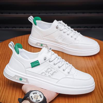 New 2024 Men's Shoes Spring Breathable Little White Shoes Korean Version Trendy Versatile One-pedal Sports Casual Soft-soled Trendy Shoes
