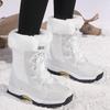 Women's Plus Size High-Top Snow Boots - Warm, Outdoor Hiking & Ski Boots with Velvet Lining