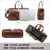14.2-inch Business Computer Bag With Iron Dumpling Lock Retro Genuine Leather Handheld Diagonal Span Briefcase