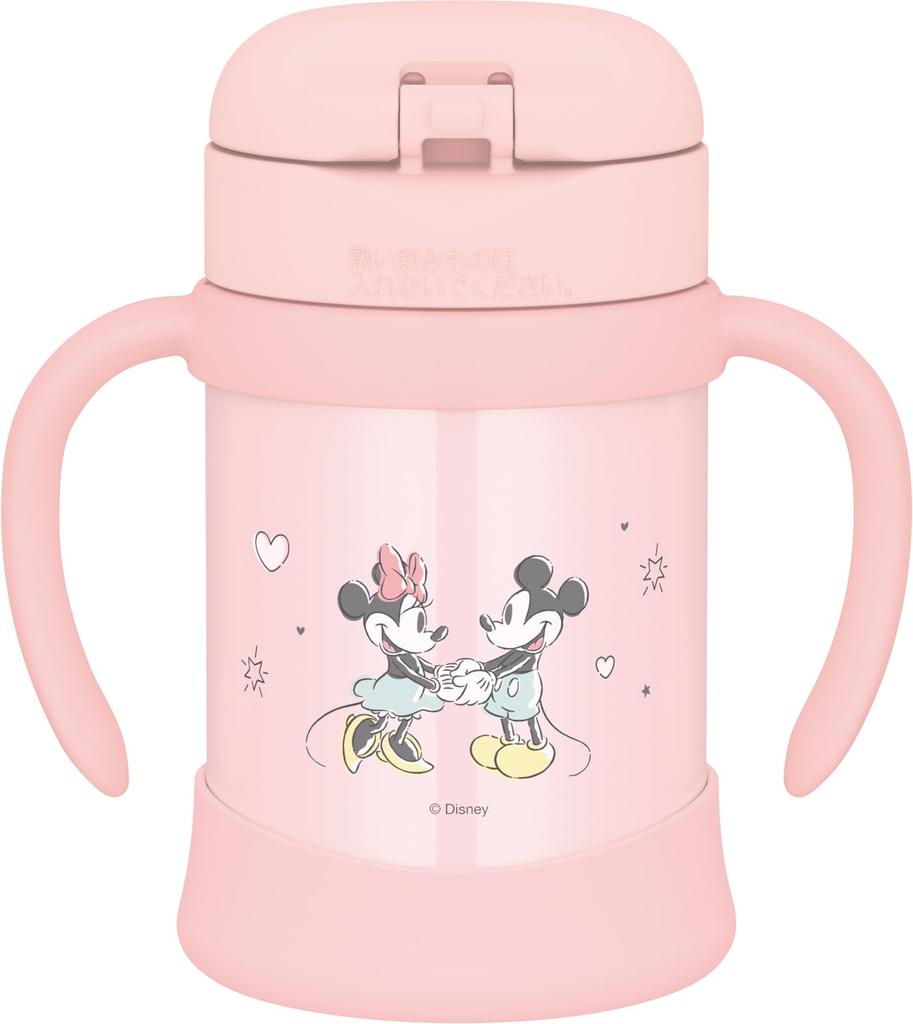 Thermos Vacuum Baby Straw Mug, 250ml, Pastel Pink, Disney Minnie Mouse, Insulated Only, FJT-250DS P-P