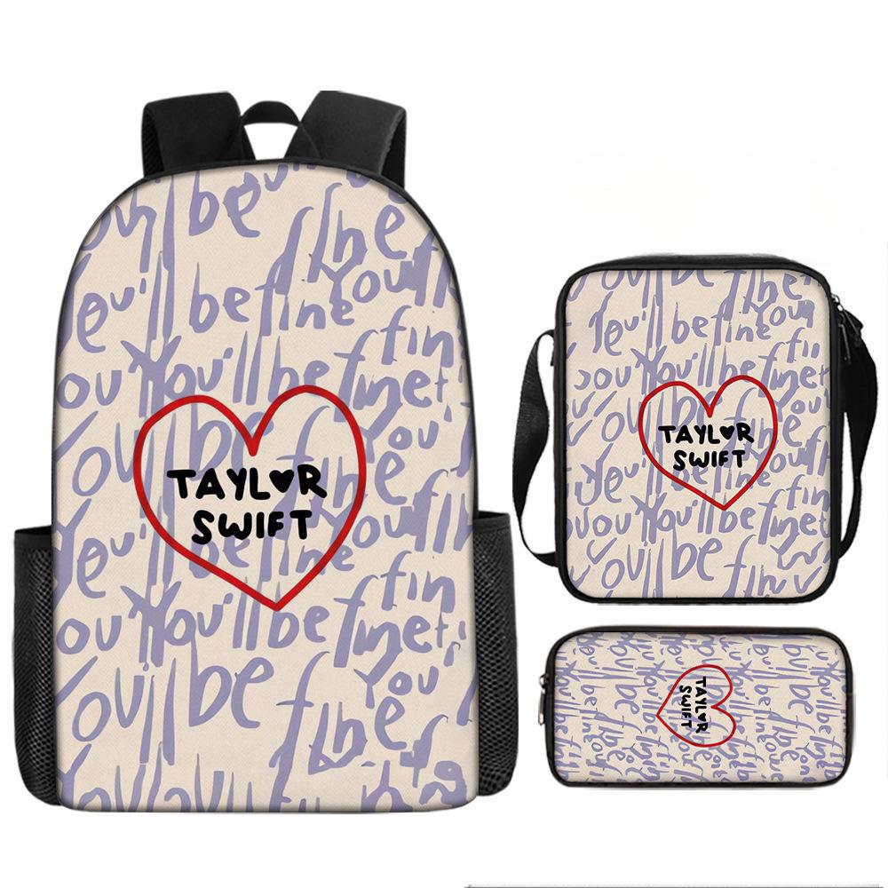 Taylorswift Taylor Swift Elementary School Bag Children'S Cartoon Backpack Anime Backpack Satchel