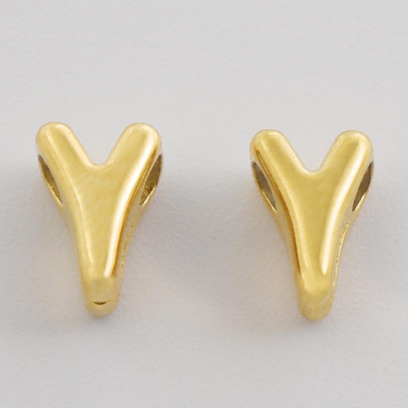 3/6pcs Real Gold Plated A-Z Stainless Steel Beads For Jewelry Making Supplies 2mm Hole Spacer/Loose Bead DIY Handmade Materials
