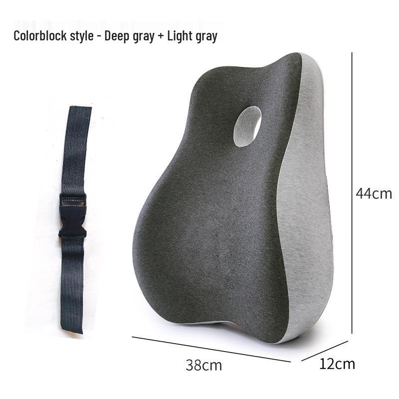 Ergonomic Memory Foam Lumbar Support Pillow for Office, Car, and Pregnancy