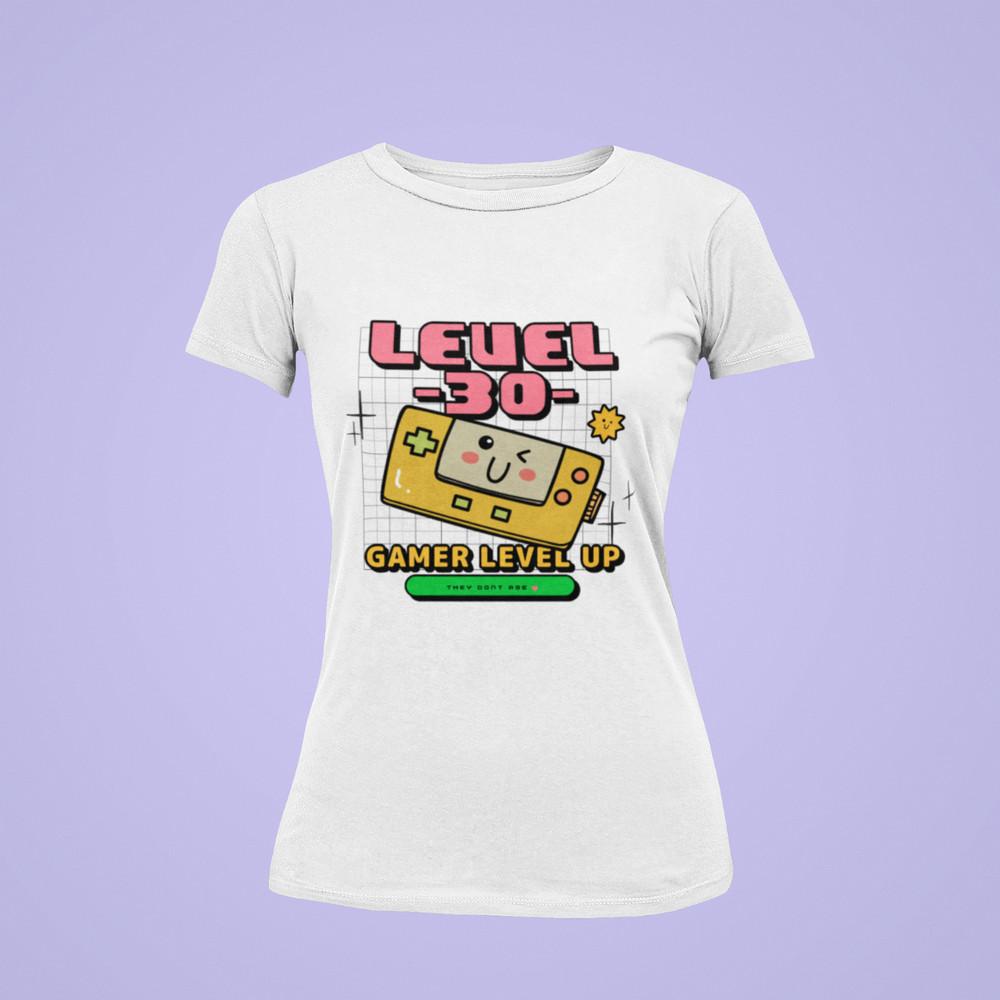 Bio Damen T-Shirt Personalisiertes Geburtstags Gaming Pixel Controller Gamer