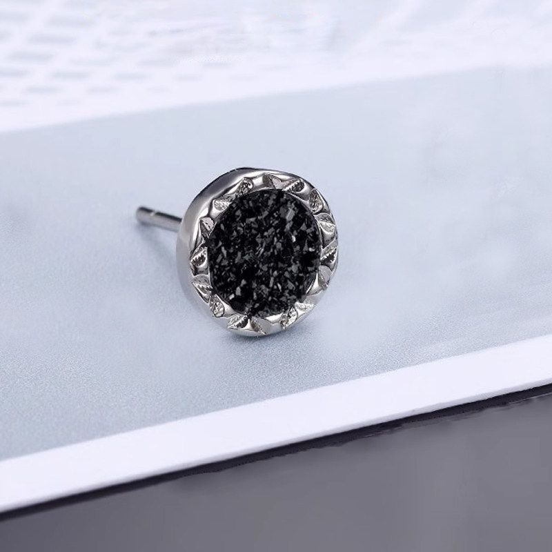 

Ckdq Diamond Stud Earrings Men European Hip Hop American Ruan Shuai Style Full Rhinestone Zircon Super Flash Earrings Boys Accessories 1 Black Earring