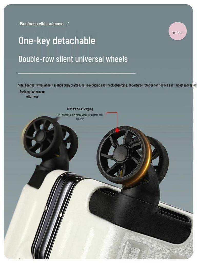 30-Inch Large Capacity Suitcase with Silent Wheels, Pressure-Resistant, Scratch-Resistant, and Combination Lock