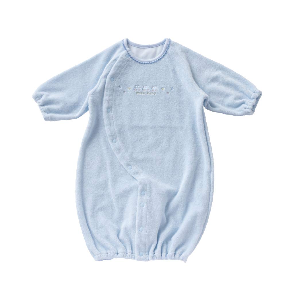 

Крем де Коко DX Pile Сделано в Японии Двусторонний [Кнопки на ластовице/Двусторонний] Новорожденный/Младенец, [Материал Осень/Зима] 50-70см (синий) синий