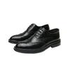 Men's Large Oxford Brogue Leather Shoes - Spring/Autumn Formal British Style