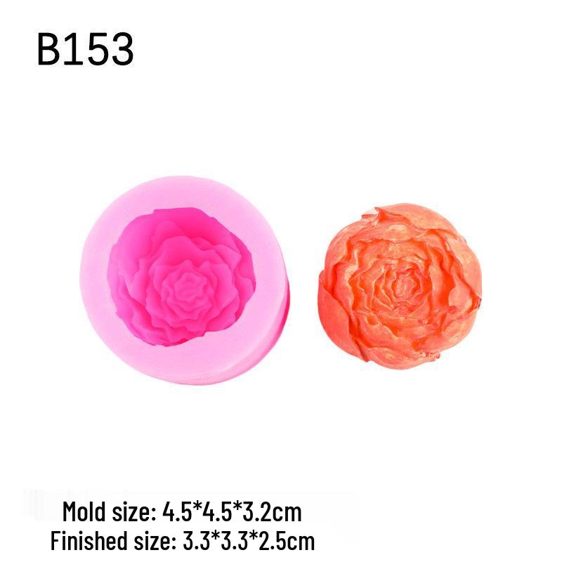 3D Hibiscus Rose Peony Flower Silicone Mold for Cake, Soap, Resin, Plaster Ornaments