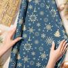 12 Sheets/set Christmas Wrapping Paper Reindeer Snowflakes Christmas Tree Pattern Kraft Paper Festival Gift Decorative Paper