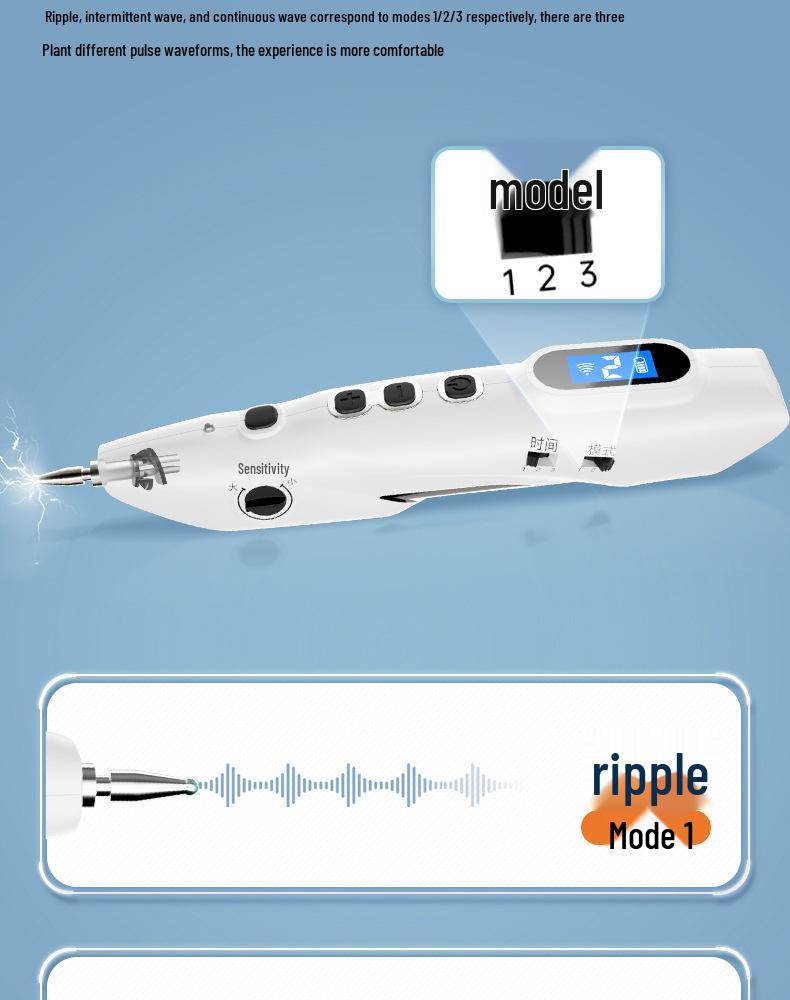 Electronic Beauty Acupoint Meridian Pen for Facial Massage and Acupuncture