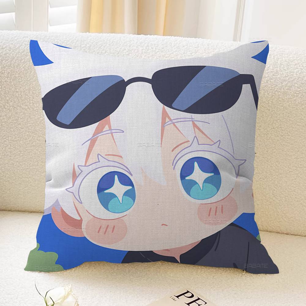 Cartoon Figure Gojo Satoru Cushion Cover Car Throw Pillow Case For Sofa Car Christmas Gift xcm xcm