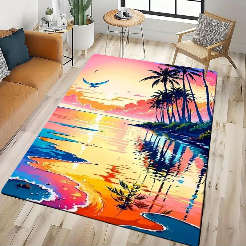 

2026 New Retro Landscape Paintings Carpet Rug for Bedroom Living Room Sofa Home Doormat Decor,Large Kids Play Non-slip Floor Mat 40x60cm