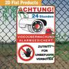 Vintage Eisen Wandkunst H Videoüberwachung Alarm Zutritt Verboten Schild für Heimbar Café
