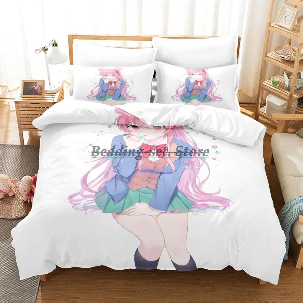 Happy Sugar Life Povlečení Jednolůžko Twin Plné Královské Královské Velikosti Postelová Sada Pro Dospělé Dětský Pokoj Sada Povlaků na Peřinu Anime Prostěradlo