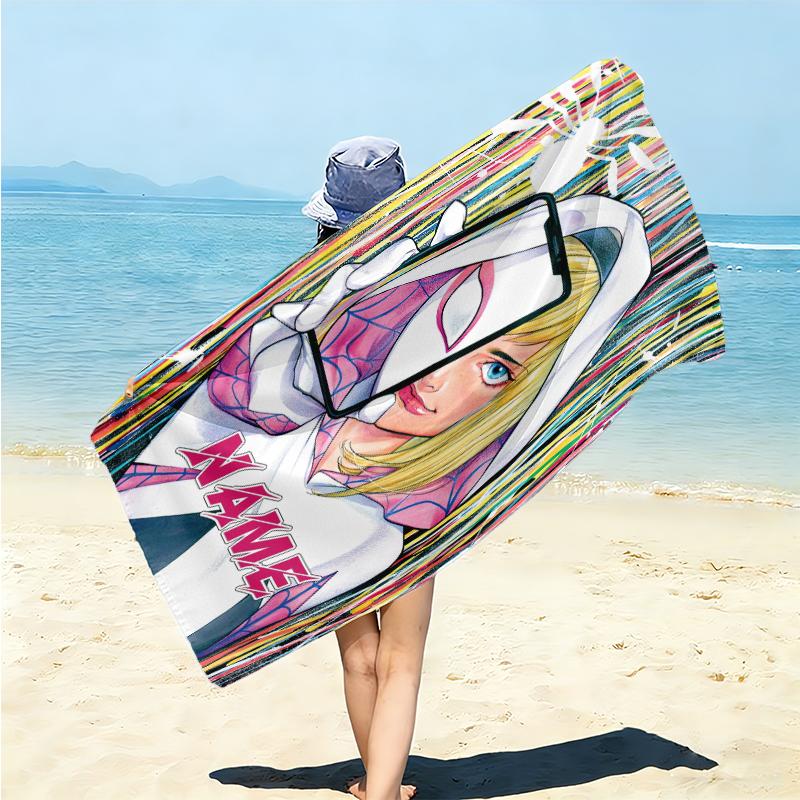Personalized "Powerful Dark Sorcerer" Beach Towel Microfiber Beach Towel Thin Absorbent for Beach Swimming Yoga Bath Sports. 091059