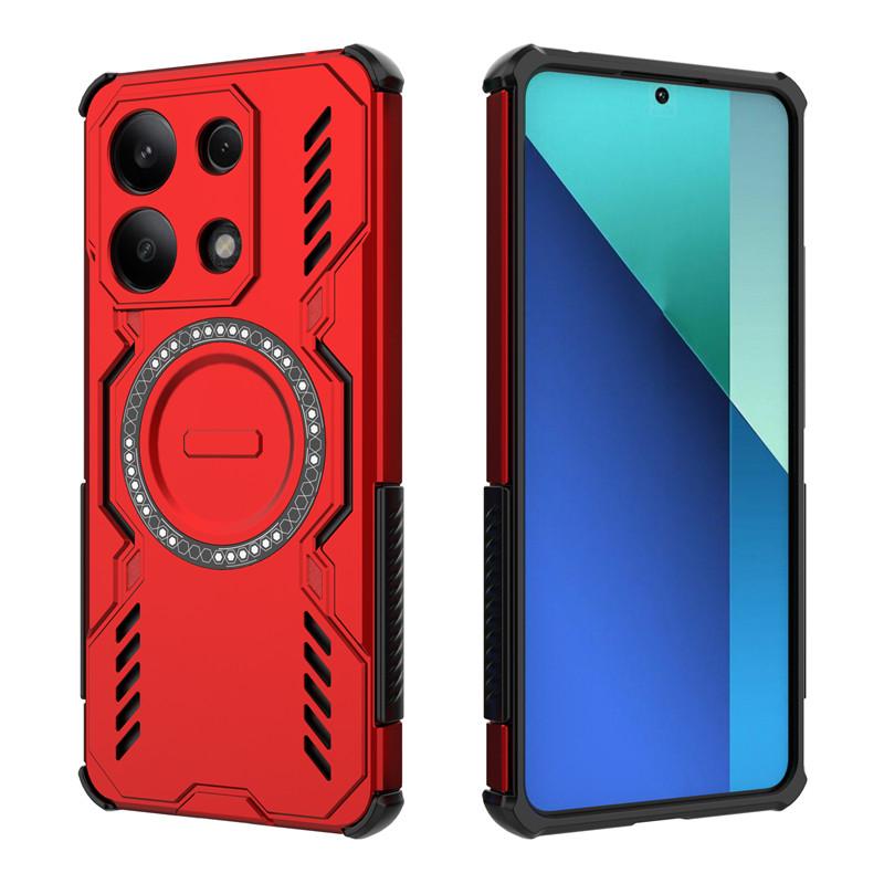 For Xiaomi Redmi Note 13 4G Case Redmi Note 13 Cover Heat Dissipation Magnetic Wireless Charging Protective Phone Cases Note 13