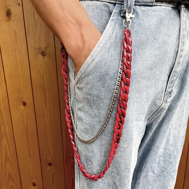 Unisex Hipster Personality Chain Keychain Accessory for Jeans - Fashionable Clothing Detail for E Girls And Boys