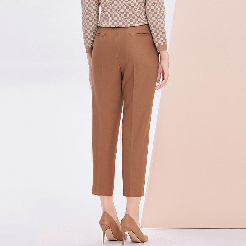 JESSIE Women's Simple Solid Slim Straight Leg Cropped Pants