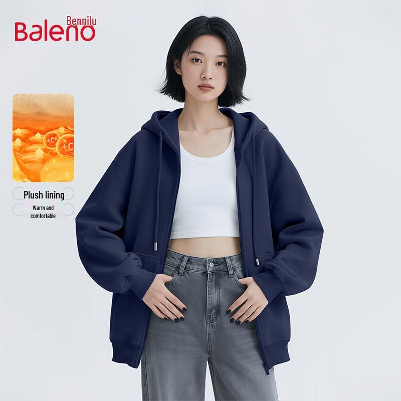 Baleno Kapuzenpullover mit durchgehendem Reißverschluss für Damen