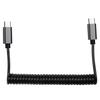 Metal Shell USB-C to C Spring Charging Cable for iPhone 15 Pro Max/15 Plus