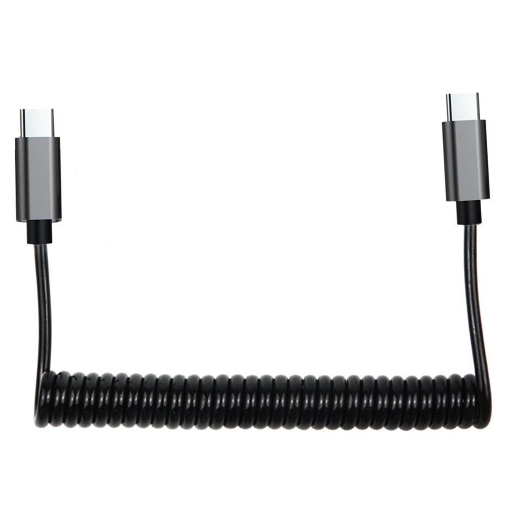 Metal Shell USB-C to C Spring Charging Cable for iPhone 15 Pro Max/15 Plus