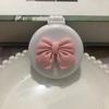Portable Folding Hair Comb with Cute Bow Mini Air Cushion Massage Brush for Travel
