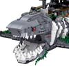 Modelo 3D de Tubarão Demônio das Profundezas do Mar Conjunto de Mini Blocos de Montar - Brinquedo de Montar DIY, Presente Ideal para Crianças Interessadas em Modelo de Vida Marinha