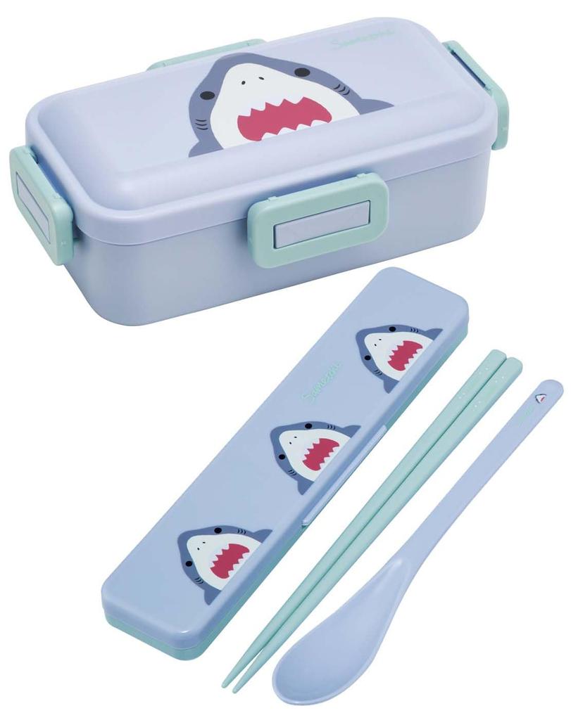 Skater Chopsticks and Spoon Combo Bento Adult Silent Silicone Made in Sametchi Set, 18cm, Antibacterial, Box, Size, Cushion, Japan, CCS3SAAG-A