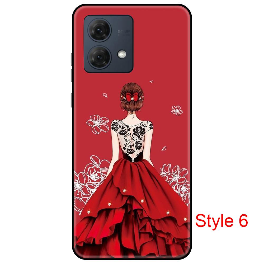 For Motorola Moto G84 Case Pretty Girl TPU Soft Silicone Cover Phone Cases for MotoG84 Protector Bumper Coque