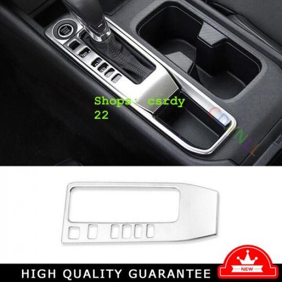 Central Console Gear Shift Panel Trim For Nissan Sentra - Silver Steel