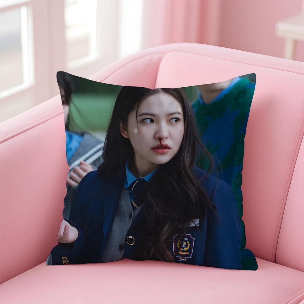 Classic Dramatic Korean TV BBitch X Rich Cushion Cover Pillow Case Soft Skin Friendly Fabric Concealed Zipper