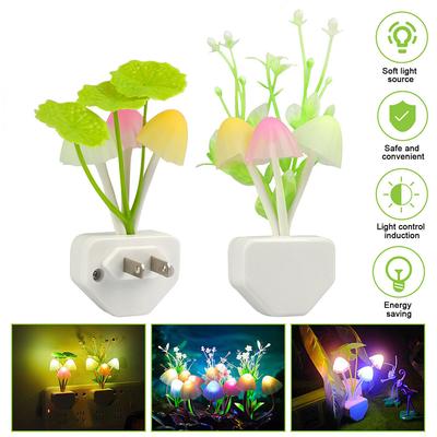 Novelty Night Light EU & US Plug Induction Dream Mushroom Fungus Luminaria Lamp 220V 3 LED Mushroom Lamp Led Night Lights