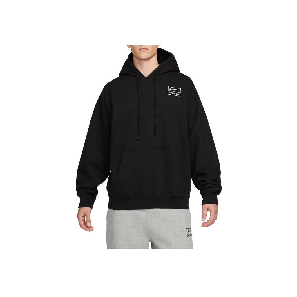 Stussy X Nike Stone Washed Fleece Zip Hoodie (Asia Sizing) Black Unisex Streetwear FJ9176-010