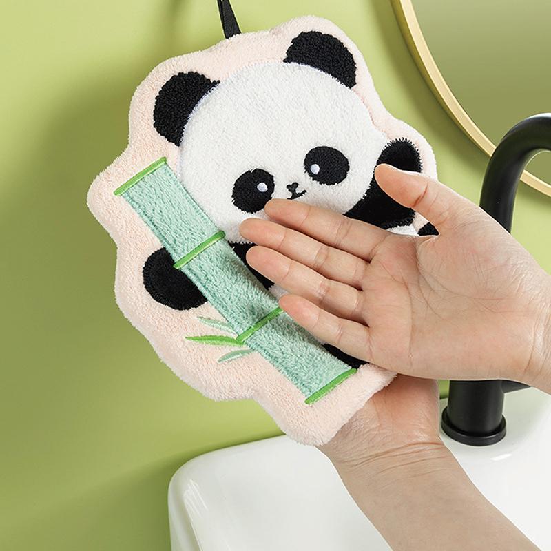 Cute Panda Hand Towel, Absorbent And Quick-Dry Towel, Thickened Towels For Kitchen And Bathroom, Multi-Purpose Towel For Home