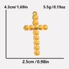 6pcs Real Gold Plated Sun Moon Star Charm Cross Stainless Steel Charms For Jewelry Making Supplies Flower Heart Handmade Pendant