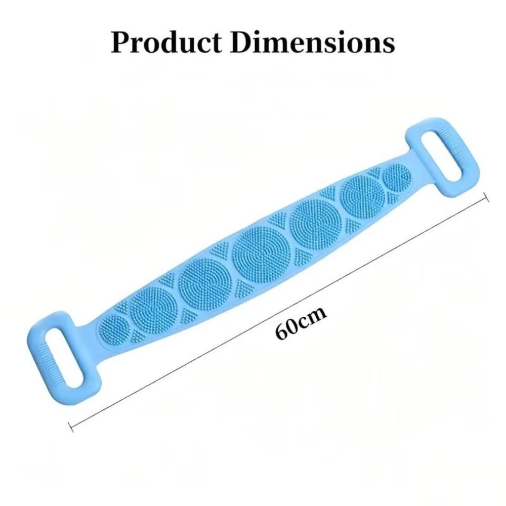 Back Reaching Silicone Body Scrubber Long Strip Back Washing Brush Body Cleaning Tools