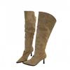 High-heeled French Pointed-toed Over-the-knee Boots Women's Boots, New In Autumn and Winter 2025, Two-wear Tall Stacking Boots