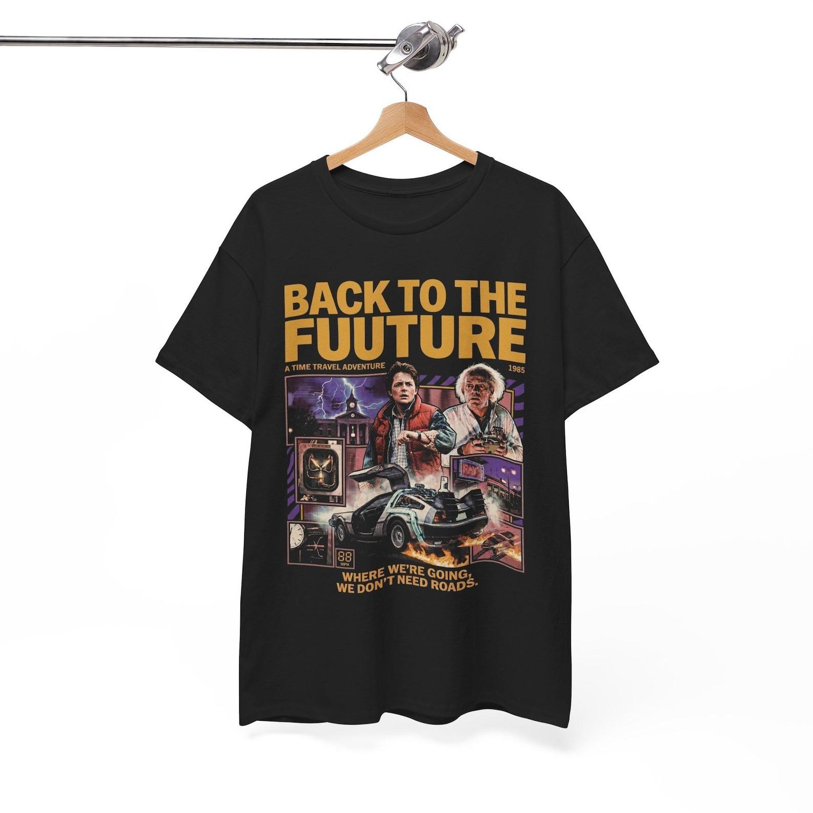 Back to the Future T-Shirt, DeLorean 80s Movie Graphic Tee S