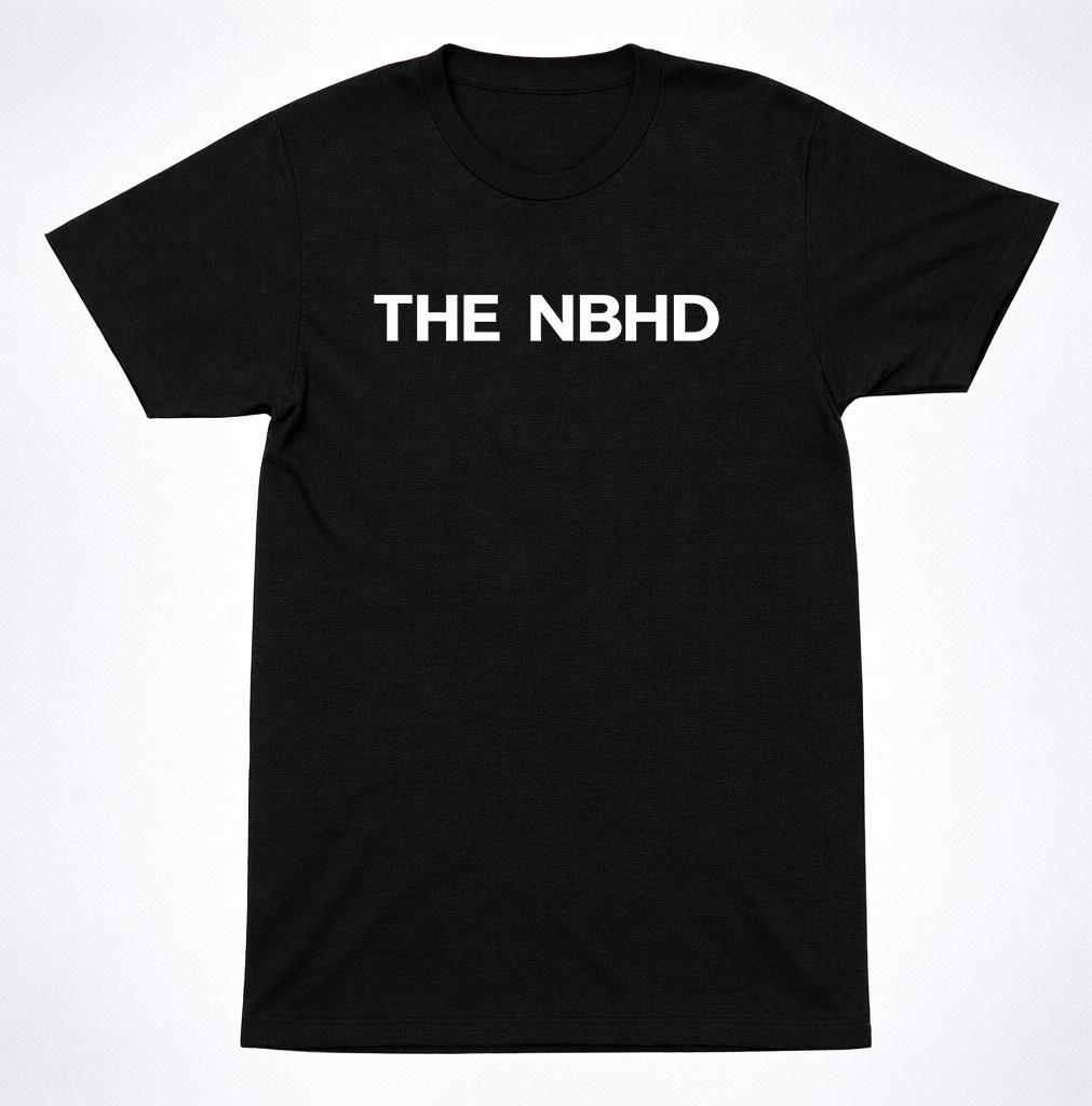 Футболка The Neighbourhood NBHD с текстовым логотипом Альтернативная инди-рок группа Черная футболка S разноцветный