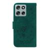 For Motorola Moto G56 5G Case Butterfly Flower Imprint PU Leather Wallet Phone Cover with Strap