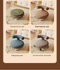 Cream Low Stool with Backrest and Universal Wheels - Ideal for Home, Grout, and Children's Use, Silent Sliding Design