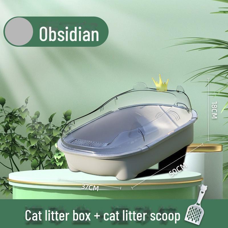 Extra Stor Halvsluten Kattlåda med Anti-Spårningsdesign