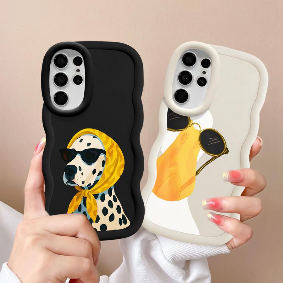 Case for Samsung Galaxy A25 S20 FE S23 Plus S24 S22 Ultra S21 S25 A26 Soft Phone Cover A34 A24 A55 A35 A54 A36 Cartoon Dog Duck