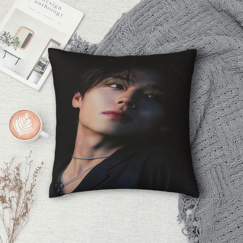 Park Ji Hoon Fan Dárková Povlak na polštář Merch Měkký Potah na polštář Povlaky na polštáře Dekorace na sedadlo S uzávěrem na zip Více velikostí