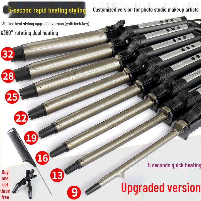 Rotating Electric Hair Curler, 9mm Thin, Small Size Professional Curling Iron for Children 28mm