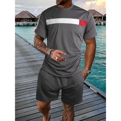 Neue Sommer Herren Sets Mode Trainingsanzug Herren Kurzarm T-Shirts und Sporthosen Herren Lässig Herrenbekleidung Herren Jogginghosen Bekleidung
