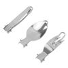 Travel Tableware Set Collapsible Portable Stainless Steel Flatware Sets for Garden Dinner RV Life