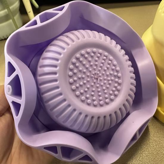 Makeup Brush Cleaning Bowl Foldable Silicone Brush Cleaning Cup Makeup Brush Drying Rack Portable Cosmetic Organizer for Home Travel