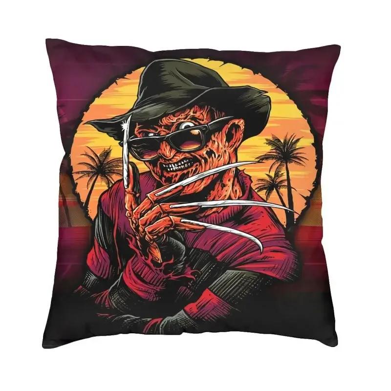 Horror Movie Character Killer Throw Pillow Cover Home Decor 3D Print Halloween Film Cushion Covers For Sofa Bedding Pillowcase